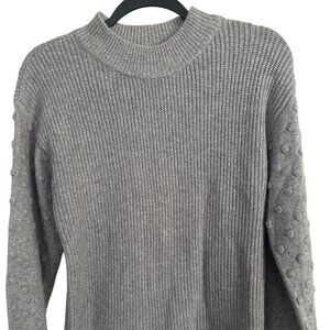 Vince Camuto Grey Ribbed Sweater Size Small-Worn Once - EUC - Details on Sleeve